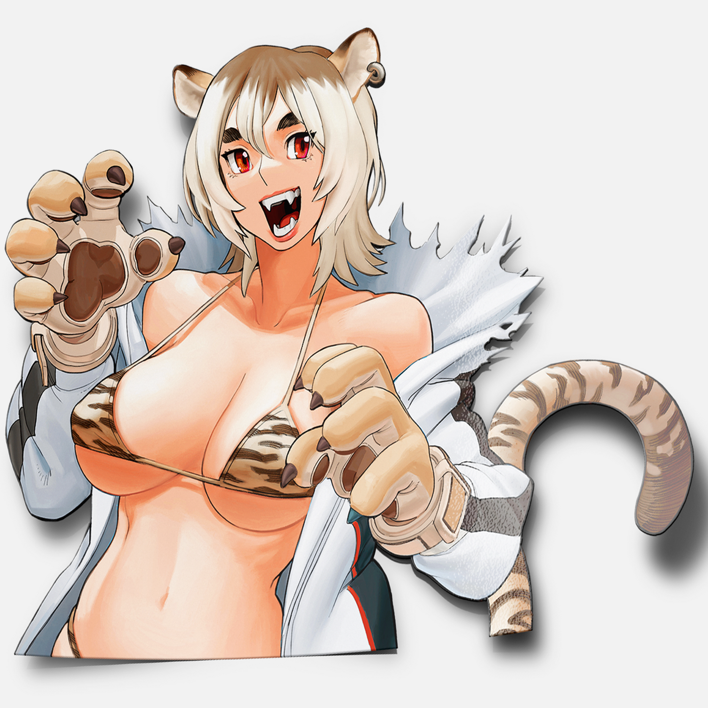 Tiger Girl v1 Bust sticker
