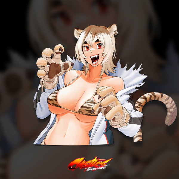 Tiger Girl v1 Bust sticker
